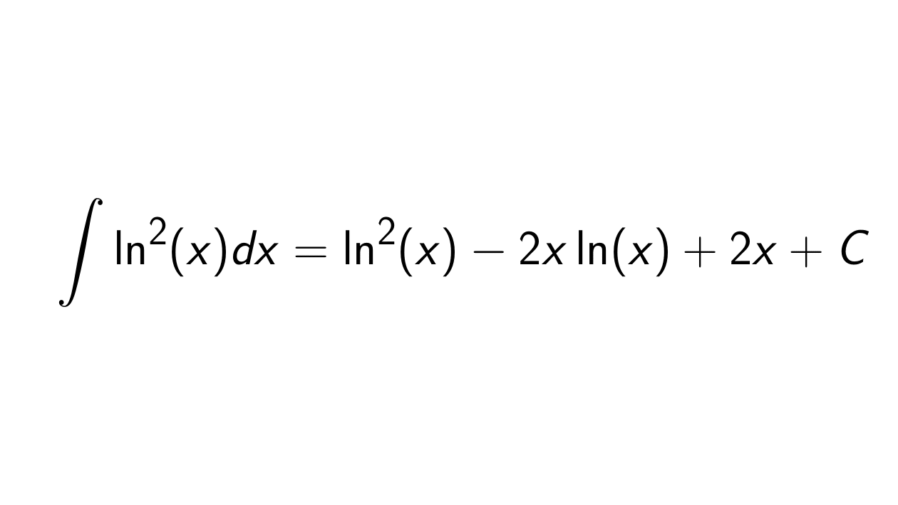 You are currently viewing What is the integral of ln^2(x)?